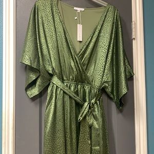 Baltic Born- SAVANNAH OLIVE PRINT KIMONO MAXI